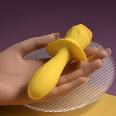 Желтая анальная вибропробка Mellow Yellow - 13,5 см. - 