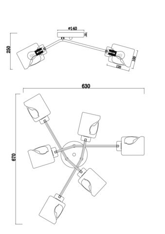 Потолочная люстра Freya Isabella FR5095CL-06G