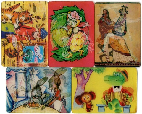 № 22 набор из 5 стерео Календариков. Мультфильмы СССР 1984 - 1985 гг.
