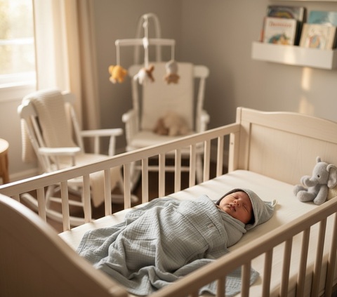 Полотенце-уголок муслиновый  "Серый"