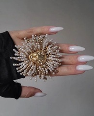 83501- Кольцо Schiaparelli LION в лимонной позолоте с микрожемчугом