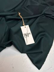 Костюмно-плательная смесовая однотонная поливискоза (64%полиэстер/33%вискоза/3%эластан, Сосна, 148, 285 гр/м2)