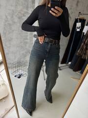 Брюки джинсовые женские арт: 73277 синие