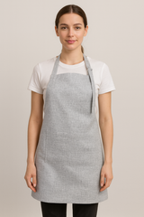 Фартук "Клетка" с карманом, на завязках, хлопок