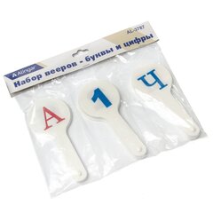 
          Касса-веер Alingar, 3 в 1, цифры от 1 до 20, гласные буквы, согласные буквы, пластик