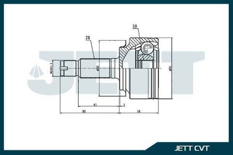ШРУС внешний JETT V41-3218