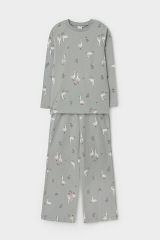 пижама  для девочки  К 1622/горный шалфей,гуси