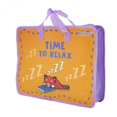 
          Папка с ручками 1 отделение, А4 265х335х90 мм, Alingar, пластик, ручки тесьма, дизайн с двух сторон, молния сверху, "Время отдохнуть"