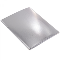 Тетрадь 48л., А5, клетка, Alingar "Silver metallic", скрепка, дизайнерский картон, тиснение "лён", блок офсет, 100% белизна