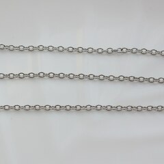 Цепочка 2,5*3 мм, родий, 59см, А038-1 (59см)