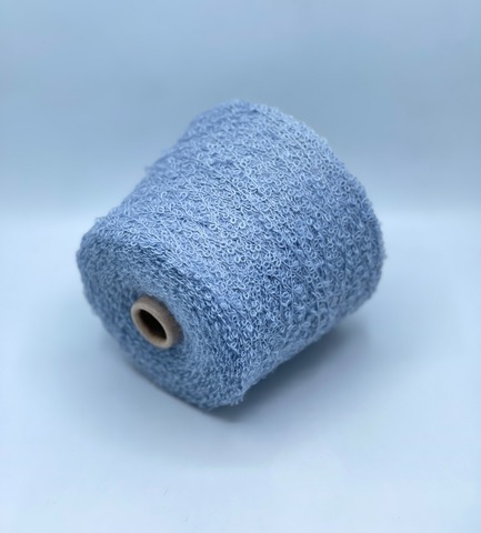 Profilo S.N.C, Boucle, 180м/100гр. 76% Альпака, 18% Меринос, 6%Полиамид, цвет-Светло-голубой(118), 37450