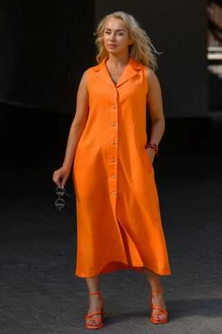 Платье-сарафан лён