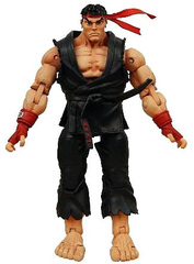 Фигурка Рю в черном из игры Уличный боец