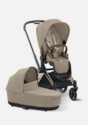 Cybex Детская коляска Priam IV Rosegold 2 в 1 цвет Sepia Black