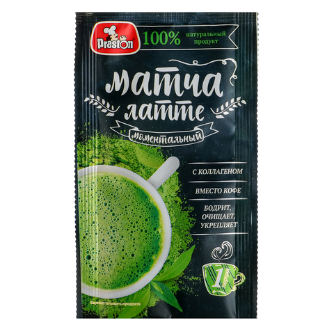 Напиток Матча-латте с коллагеном Preston, 20гр
