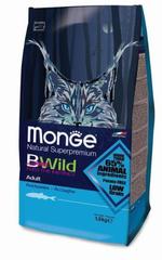 Сухой корм для кошек Monge Bwild Adult Cat Anchovies, с анчоусами