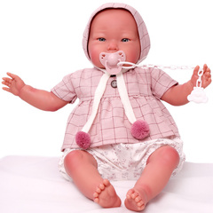 Munecas Antonio Juan Кукла-младенец Reborn Эмилия в розовом 52см, мягконабивная (81171)