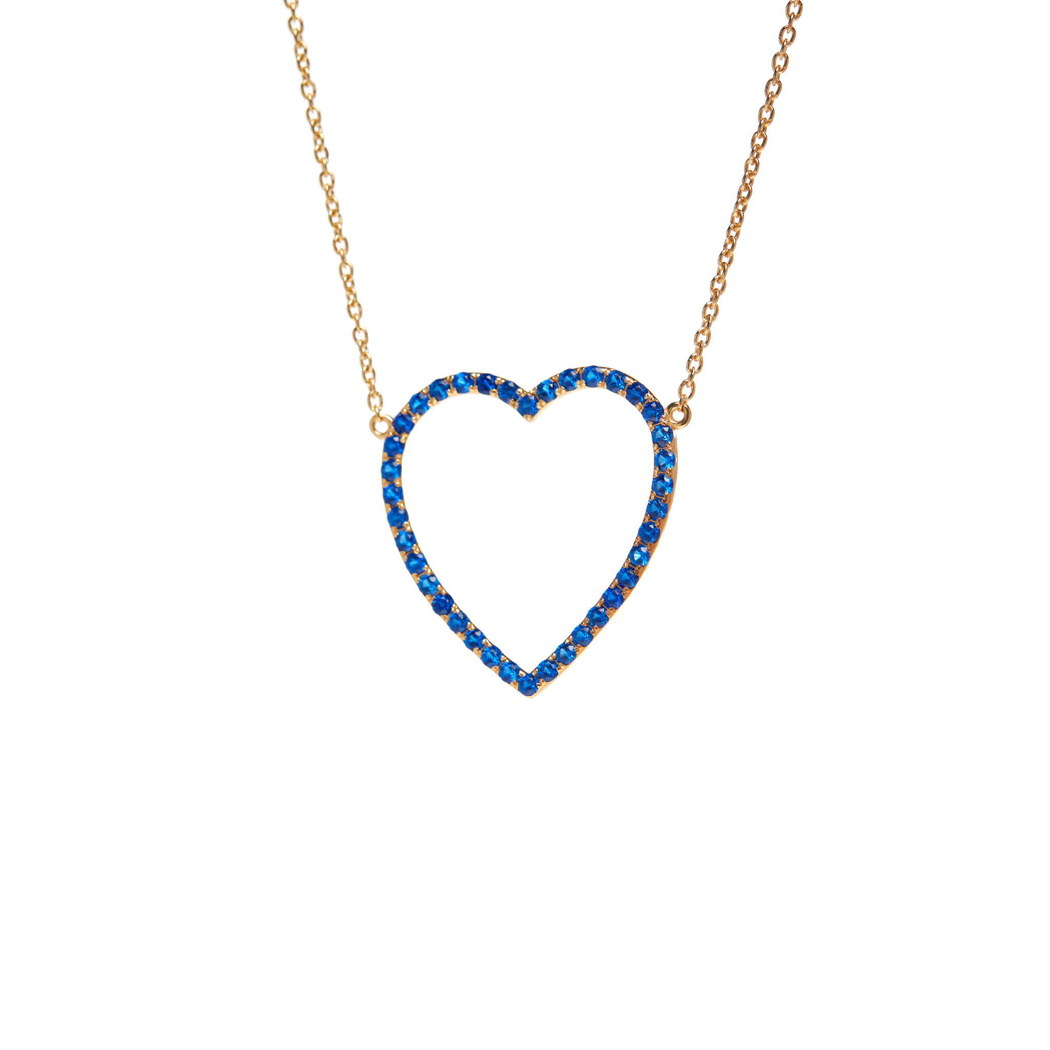 VIVA LA VIKA Колье Gold Heart Necklaces - Dark Blue