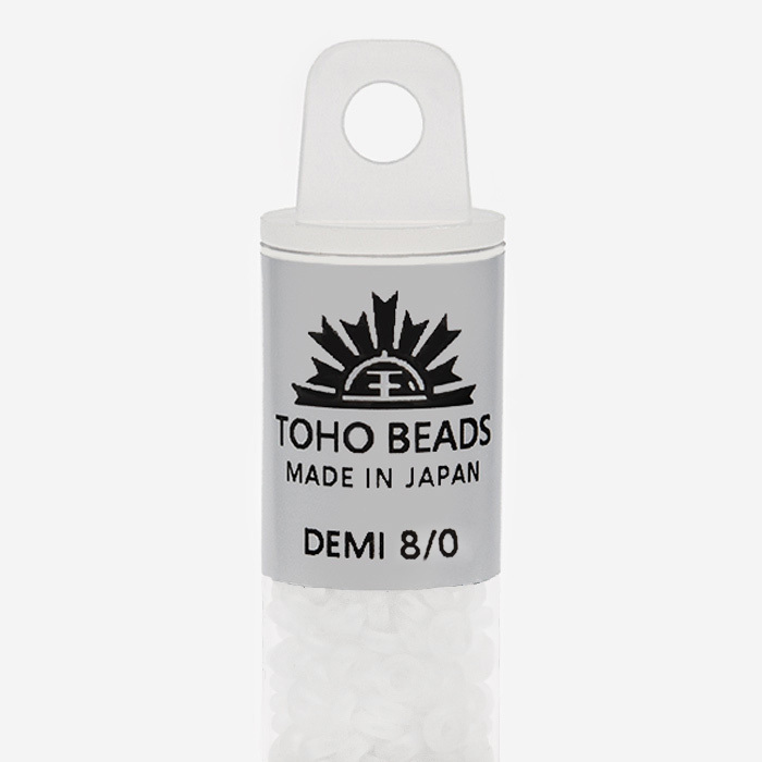 Японский бисер TOHO Demi 8/0 (№161F), прозрачный радужный матовый