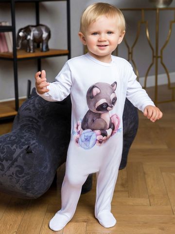 Комбинезон с авторским принтом "Енотик"