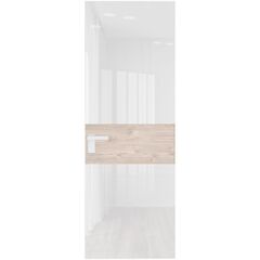 Алюминиевая дверь 5AGК кромка вайт остеклённая