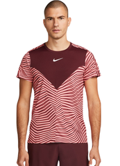 Футболка теннисная Nike Dri-Fit Slam Tennis Top - night maroon/white