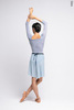 Wrap chiffon skirt with ties | bright_sky