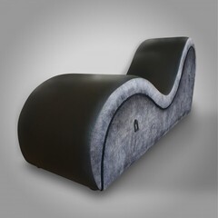 Диван-софа Тантра с креплениями для наручников (черно-серый)