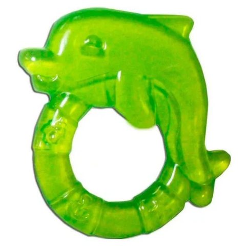 Прорезыватель водный охлаждающий - дельфин, 0+ (2/221) (зеленый)