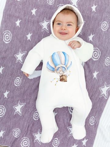 Комбинезон (термобелье) с принтом "Зайка на шаре"