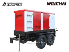 Дизельный генератор Азимут ЭД-100-Т400-1РКМ7 Weichai на шасси в кожухе