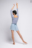 Wrap chiffon skirt with ties | bright_sky