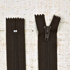 Молния брючная SBS автомат, L 15 см, Т4,5, н/р, тёмно-коричневый