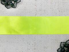 Лента атласная, ш. 2,5 см, жёлтый неон