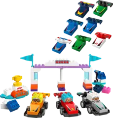 Конструктор LEGO Duplo 10445 Гоночные машины и пилоты команды F1