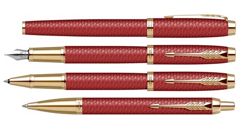 Ручка перьевая Parker IM Premium F318, Red GT, F (2143650)