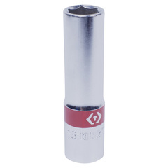 KING TONY (323514S) Головка торцевая глубокая шестигранная 3/8", дюймовая 7/16"