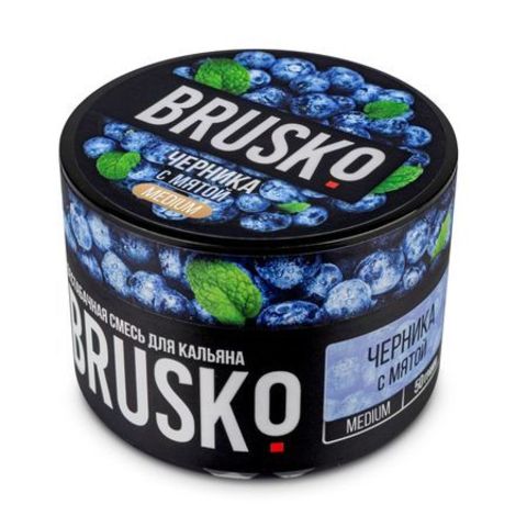 Кальянная смесь Brusko Medium - Черника с Мятой