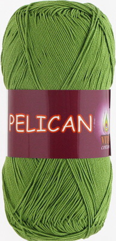 Пряжа Pelican (Vita cotton) 3995 Молодая зелень