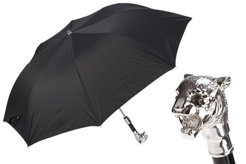 Зонт складной Pasotti Silver Tiger Folding Umbrella, Италия.