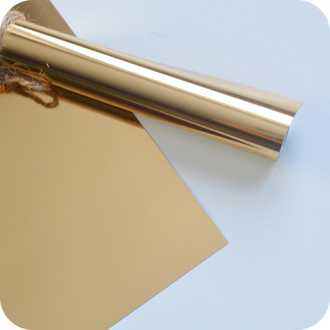 Термотрансферная пленка металлик (с эффектом фольгирования) золото  25х25 см