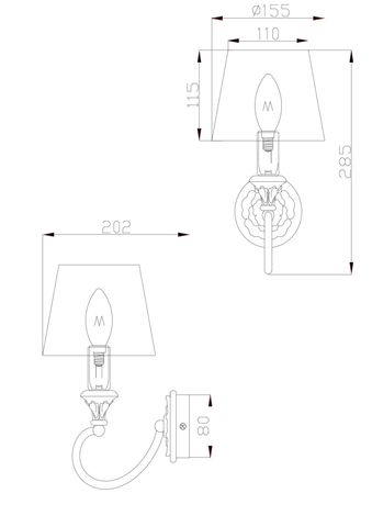Бра Maytoni Marte H012WL-01G