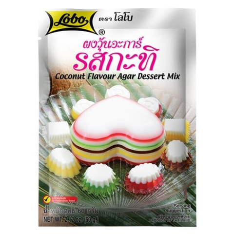 Набор для приготовления десерта агар-агар с кокосовыми сливками Dessert Mix Flavour LOBO, 60 гр