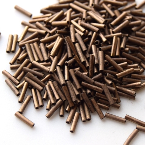 SLB-2006 Стеклярус тонкий 6мм Миюки/Miyuki Slender bugles Matted Metallic Dark Bronze