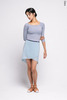 Wrap chiffon skirt with ties | bright_sky