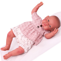Munecas Antonio Juan Кукла-младенец Reborn Эмилия в розовом 52см, мягконабивная (81171)