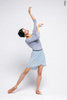Wrap chiffon skirt with ties | bright_sky