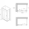 Abber AG30180B-S60B Душевой уголок, 180x60x195