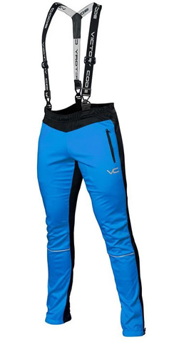 Лыжные разминочные брюки 905 Victory Code Dynamic Blue с лямками 2019