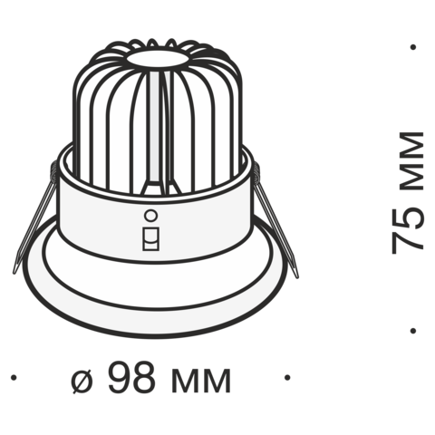 Встраиваемый светильник Technical Yin DL031-2-L8W